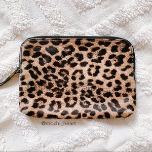 Madewell Leopard Medium Pouch Clutch